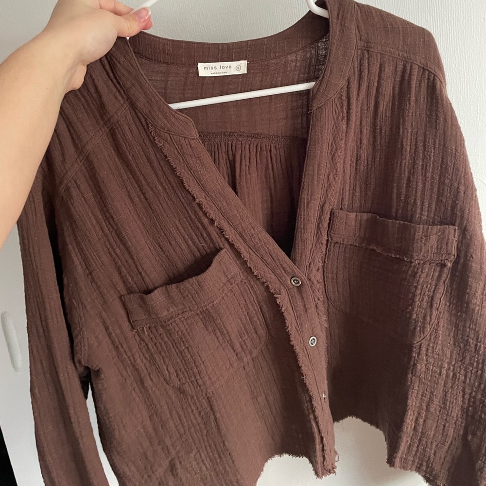 Fame & Rebel Brown shirt
